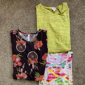 LULAROE Irma Tunic Tops, Bundle of 3, Size XS